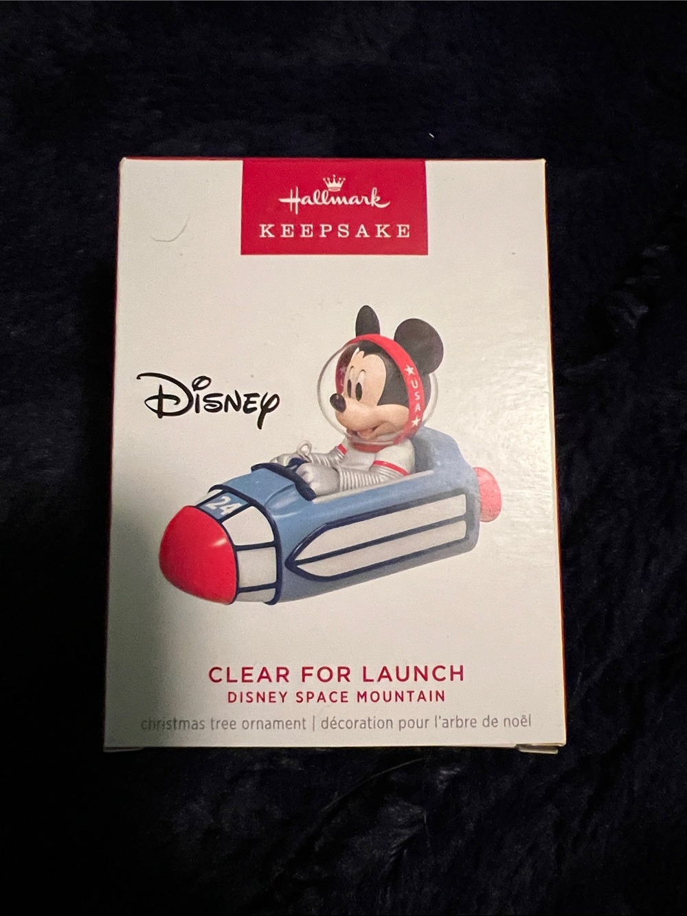 Hallmark Keepsake Mickey Mouse Rocket Ornament - Blue & Red
